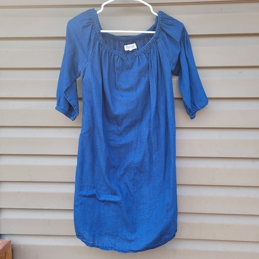 Madewell Off The Shoulder Bell Sleeve Dress Size XS - Picture 4 of 9